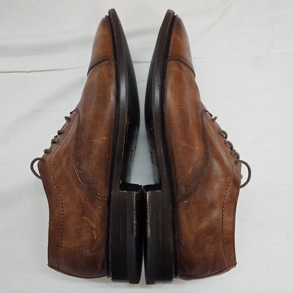 Frye Paul Bal Brown Leather Oxford Shoes Lace-Up Cap-Toe Classic Men\'s Size 9.5D main image 6